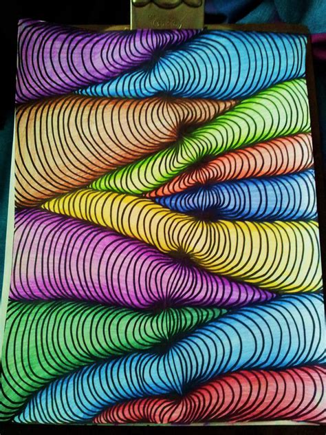 Colored Sharpie Op Art By Elwinn On Deviantart
