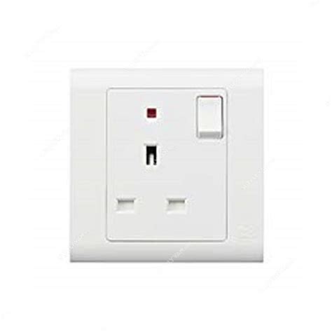 Mk Mv2657dpwhi Dual Pole Switch Socket Outlet With Neon Essential