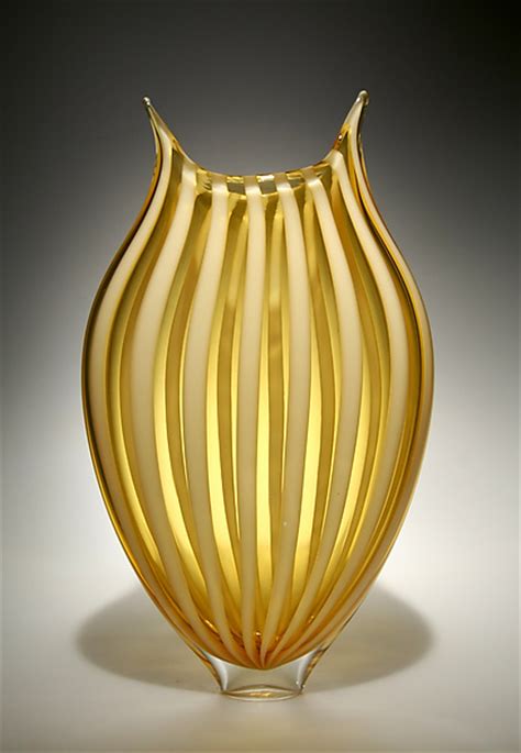 Foglio In Almond By David Patchen Art Glass Vessel Artful Home