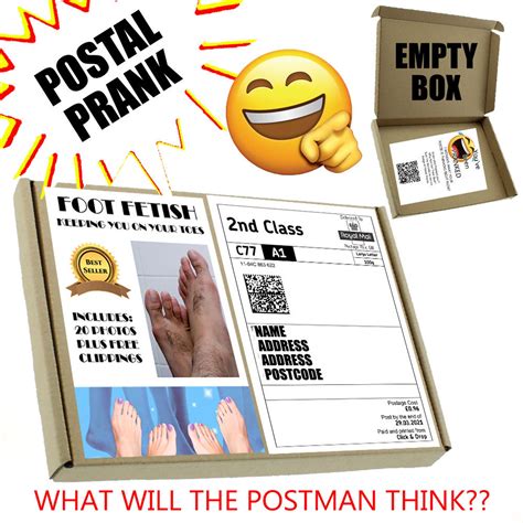 Feet Foot Fetish Joke Postal Pranks Novelty Adult Humour Funny Etsy