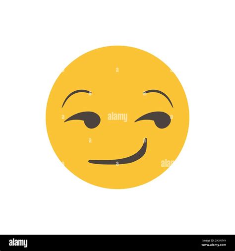 Flirting Face Smug Face Suggestive Face Vector Illustration Smiling