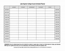 Class Schedule Template Online – printable schedule template