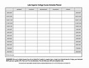 Class Schedule Template Online – printable schedule template