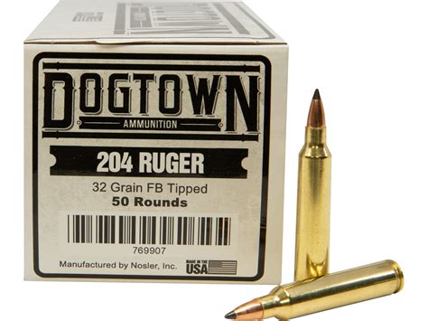 Dogtown 204 Ruger Ammo 32 Grain Polymer Tip Box Of 50