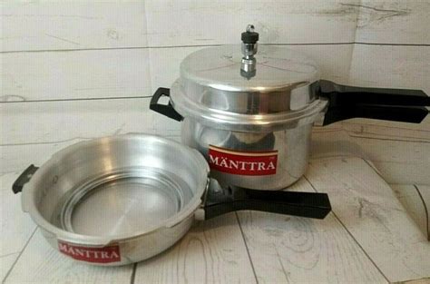 Manttra TTK Pressure Cooker Set 3 8 And 6 4 Quart Pans And Lid Manttra