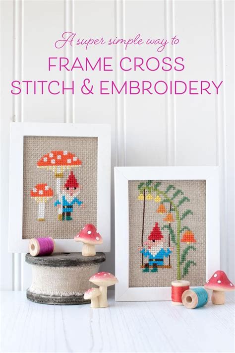 How To Frame Cross Stitch And Embroidery Using Sticky Board Framed