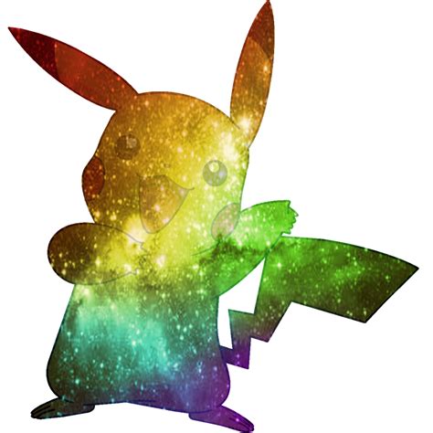 Rainbow Galaxy Pikachu By Crystalwindrhyka On Deviantart