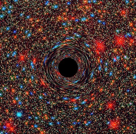 Supermassive Black Hole Simulation Photograph By Nasaesa And D Coe