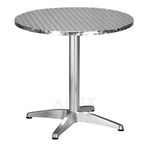 Round Stainless Steel Outdoor Table Top Only 2 Available Apex