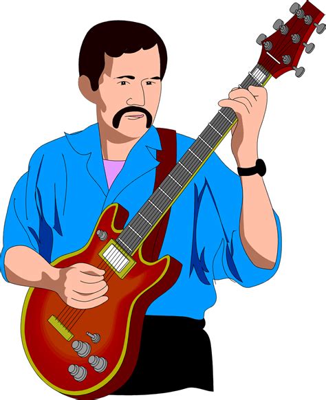 If you want to learn to play the blues guitar then you must learn to take inspiration from people like him. Man Playing Guitar Clipart | Free download on ClipArtMag