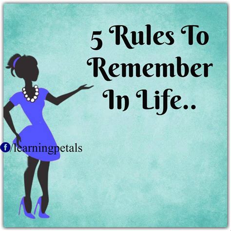 5 Rules To Remember In Our Life Practical Diy Tips
