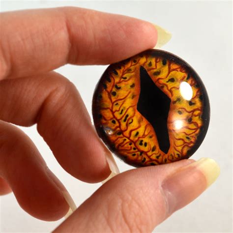 Legendary Smaug Dragon Glass Eyes Handmade Glass Eyes