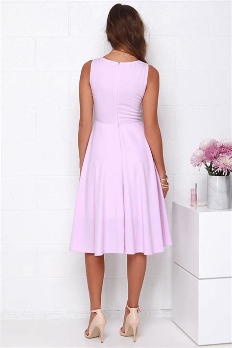Lovely Lavender Dress Midi Dress Sleeveless Dress 4900
