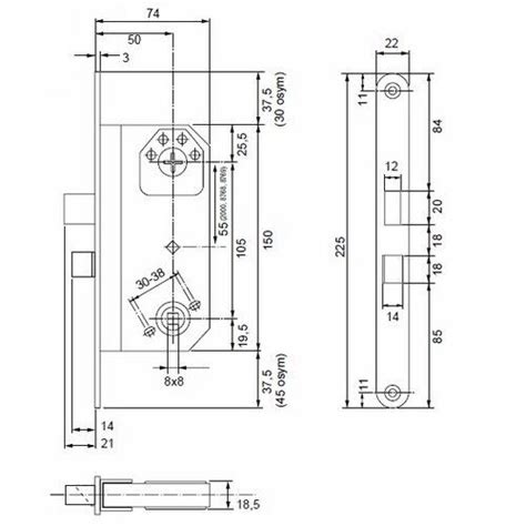 Scandinavian Door Type Lock Assa 565 For Assa Abloy Ruko Tesa Dorma