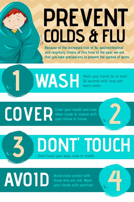 Prevent Colds And Flu Poster Template Postermywall