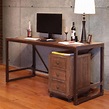 International Furniture Direct Urban Gold IFD560DESK Writing Desk with ...