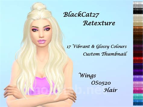 Download Wings Os0520 Hair Retexture For The Sims 4