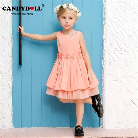 Candydoll Children Girls Dresses Fashion Casual Sleeveless Baby Girls