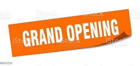 Grand Opening Sticker Grand Opening Square Isolated Sign Grand Opening