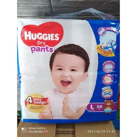 Huggies Large Dry Pants Diaper 68pcs Lazada Ph