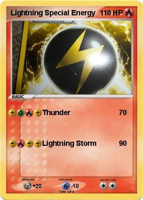 Without energy cards, you are unable to use attacks in order to play the actual game. Pokémon Lightning Special Energy - Thunder - My Pokemon Card