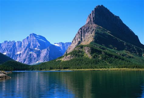 Wallpaper Mountains Lake Reflection Glacier National Park Montana