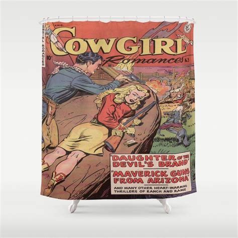 Cowgirl Romance Shower Curtain By Rodeodays Society6 Rustic Theme Leather Texture Old West