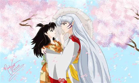 Love Under The Sakura Trees Sesshomaru And Rin From Inuyasha Fan