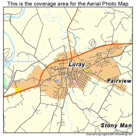 Aerial Photography Map Of Luray Va Virginia
