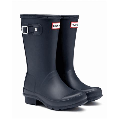 Hunter Original Kids Wellingtons Navy Blue