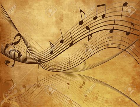 Vintage Background With Music Notes Royalty Free Cliparts Vectors
