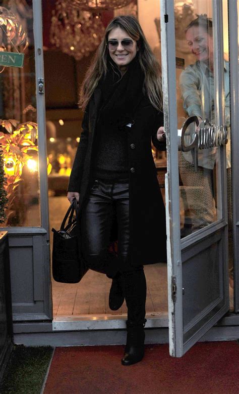 Elizabeth Hurley In Leather Shopping For Antiques 09 Gotceleb