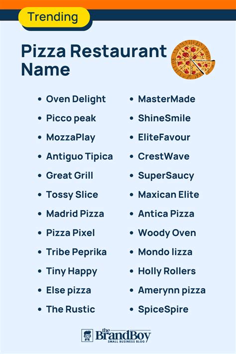 500 Best Pizza Restaurant Names Generator Guide Video Infographic