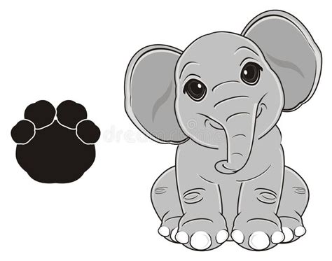 Logotipo De La Huella Del Elefante Impresión De La Pata Ilustración