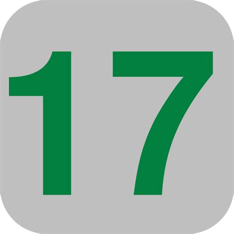 Number 17 Grey Flat Icon Clip Art At Vector Clip Art Online