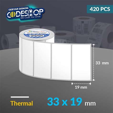 Jual Blueprint Sticker Label Thermal 33x15 Mm 1 Line Stiker Mobile