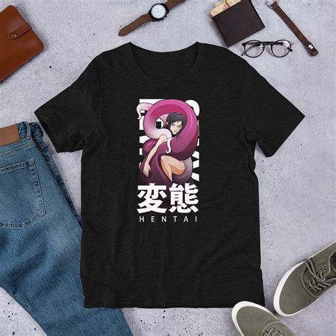 P1 Anime Hentai Ahegao Yüz Tentacle Japon Otaku Siyah Yaz Eğlence Rahat T Shirt Eğlence Yumuşak