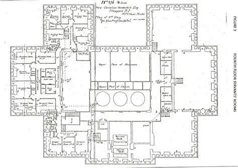 Fourth Floor Plan Of The Breakers Mansion Floor Plan Vintage House
