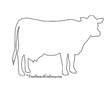 Cow Silhouette Stencil Free Stencil Gallery