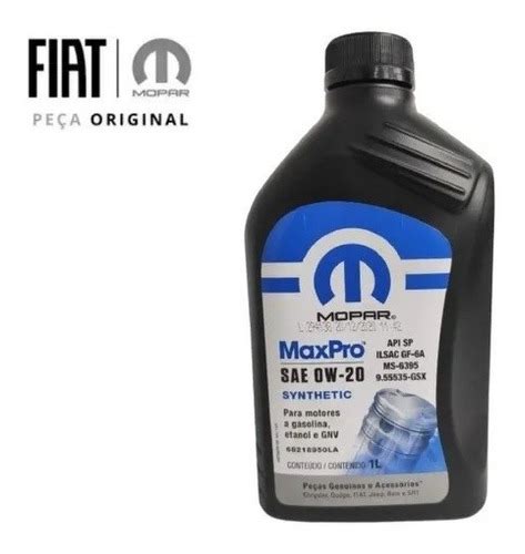 Oleo Mopar 0w20 Sintetico Maxpro K68218950la 1 Litro Parcelamento Sem