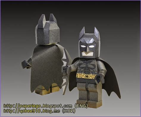 Yobees Lego Mini Figure Paper Craft Lego Batman Dark Knight Papercraft