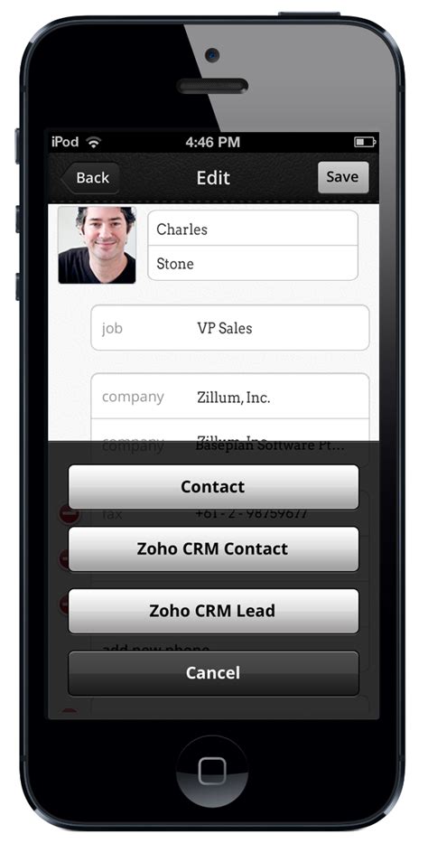 Personalized virtual business cards allow smartphone users. Introducing Business Card Scanner App for Zoho CRM « Zoho Blog