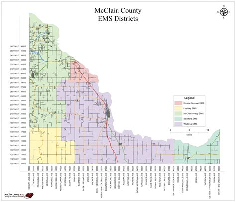 Mcclain County Maps Mcclain County 9 1 1