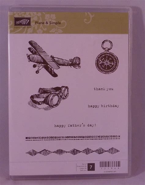 Amazon Com Stampin Up PLANE SIMPLE Set Of Decorative Rubber Stamps Retired Everything Else