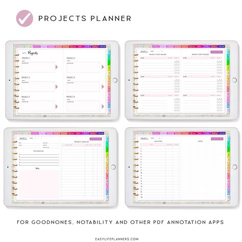 Undated Digital Planner For Ipad Goodnotes Planner Etsy