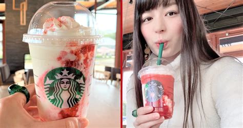 Starbucks Japans Pre Hashtagged Strawberry Sibling Frappuccinos Are