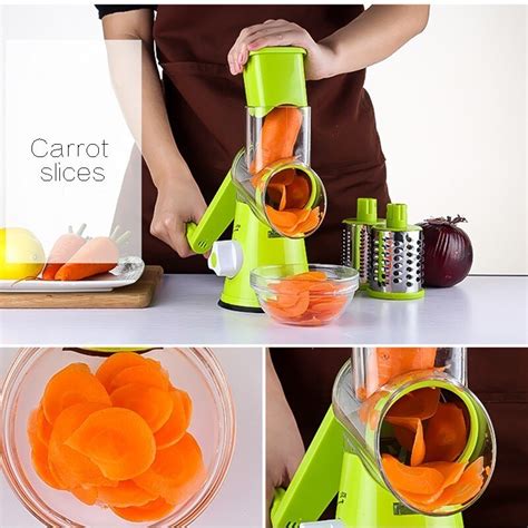New Manual Rotating Vegetable Fruit Slicer Grater Round Mandoline