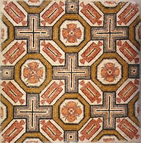 Roman Byzantine Mosaic Panel Pf Origin Mediterranean Circa