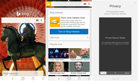 Bing For Iphone Picks Up Interests And News Gains Private Searching