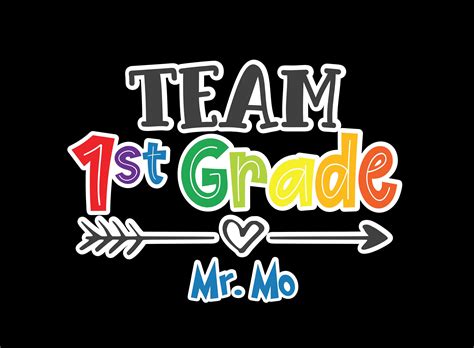 Team 1st Grade Svg Dxf  Pdf First Grade Teacher Shirt Etsy